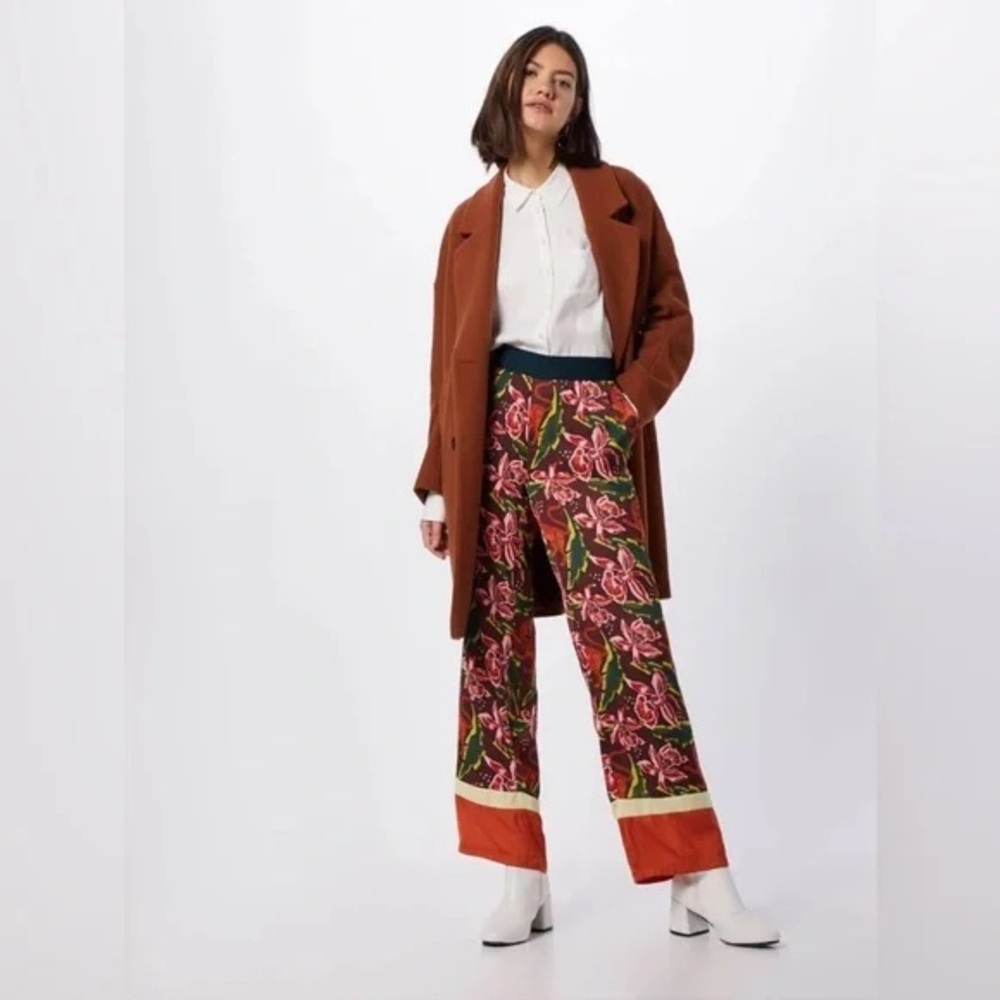 Scotch & Soda Red and Green Wide Leg Pants